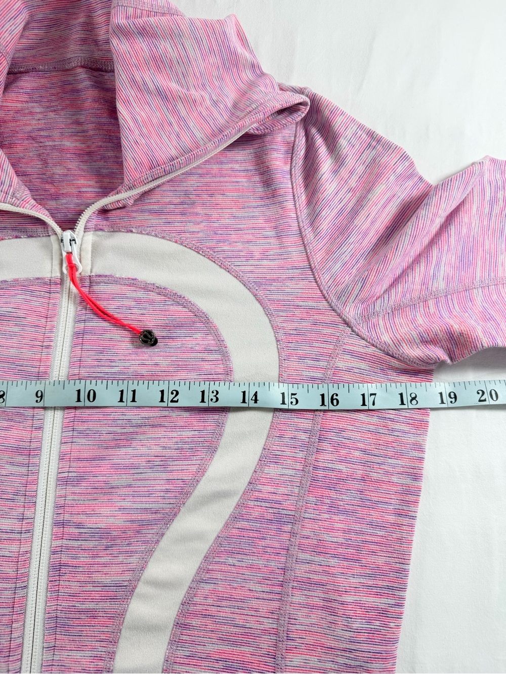 Lululemon Define Jacket Pink Space Dye Full Zip Thumbholes Size 6 - Picture 4 of 6